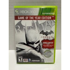 Batman Arkham City Game of the Year Edition Xbox 360 Platinum Hits Complete